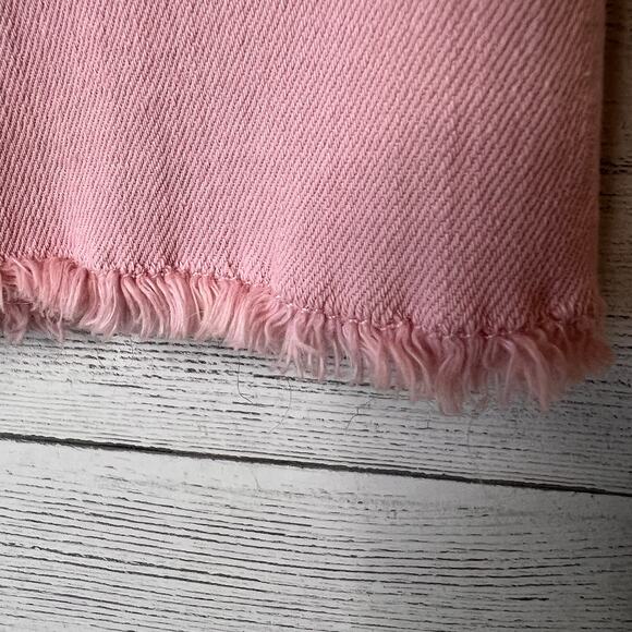 Billabong Jeans Womens Size 28 Pink Wide Leg Flare Raw Hem Cotton Blend Girly - Picture 6 of 16